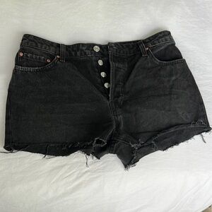 Black Denim Women's Shorts